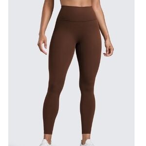 High Waisted Womens Yoga Pants Secretsculpt Workout Leggings Brown